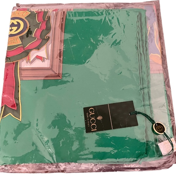 Gucci Accessories - Gucci Multi-color Equestrian Rosette Ribbon Awards Silk Scarf